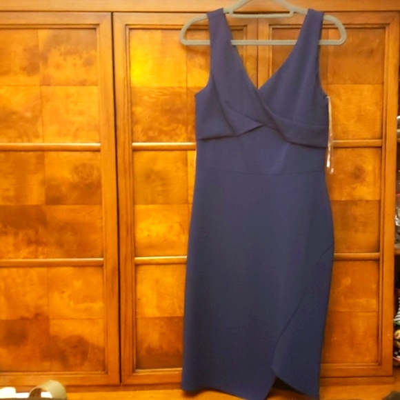 BEBE NAVY BLUE DRESS SIZE 8 - Picture 2 of 8